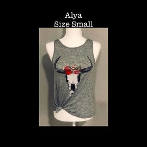 Alya • Heather Gray Longhorn Tank • Small